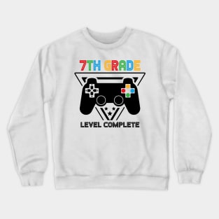 7th Grade Level Complete Graduation Gamer Boys Kids Crewneck Sweatshirt